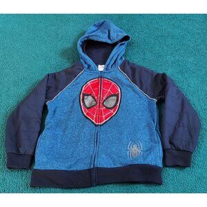 Marvel Spider-Man Homecoming Boys Size 7 Hooded Jacket Zip Front Puffer Sleeves